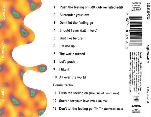 Nightcrawlers Featuring John Reid* - Lets Push It (CD, Album) - Image 2