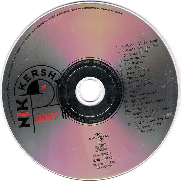 Nik Kershaw - Greatest Hits (CD, Comp) - Image 3