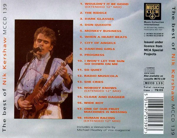 Nik Kershaw - The Best Of Nik Kershaw (CD, Comp, RE, RP) - Image 3