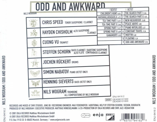 Nils Wogram Sextet, Nils Wogram Octet - Odd And Awkward (2xCD, Album) - Image 2