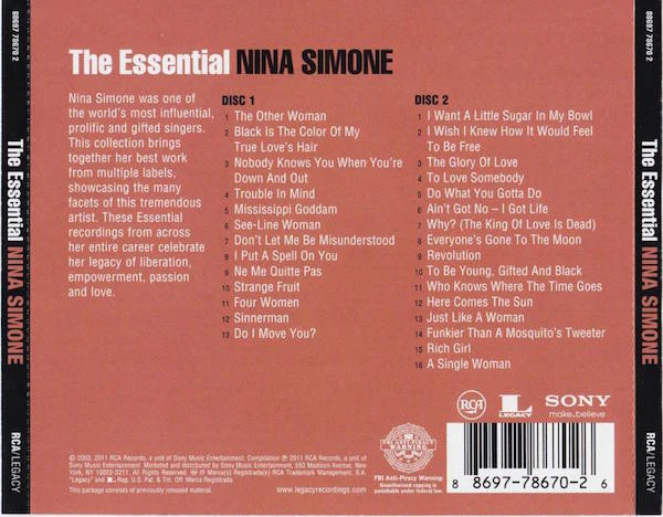 Nina Simone - The Essential Nina Simone (2xCD, Comp) - Image 3