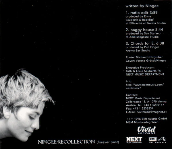 Ningee - Recollection (Forever Past) (CD, Maxi, Single) - Image 2