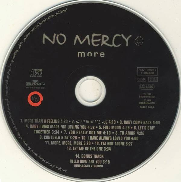 No Mercy - More (CD, Album) - Image 3