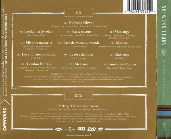 Nolwenn Leroy - Histoires Naturelles (CD, Album, Enh, Ope + DVD-V, PAL + Ltd) - Image 3
