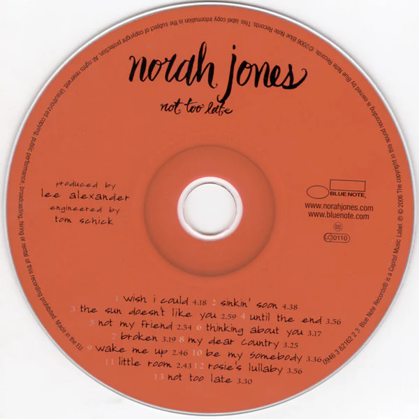Norah Jones - Not Too Late (CD, Album) - Image 3