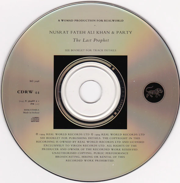 Nusrat Fateh Ali Khan & Party - The Last Prophet (CD, Album) - Image 4