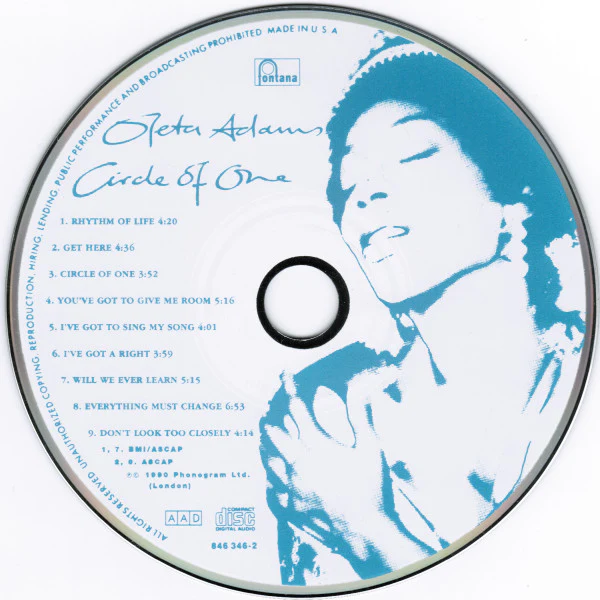 Oleta Adams - Circle Of One (CD, Album) - Image 3