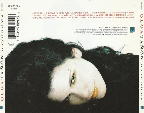 Olga Tañón - Te Acordarás De Mí (CD, Album) - Image 2