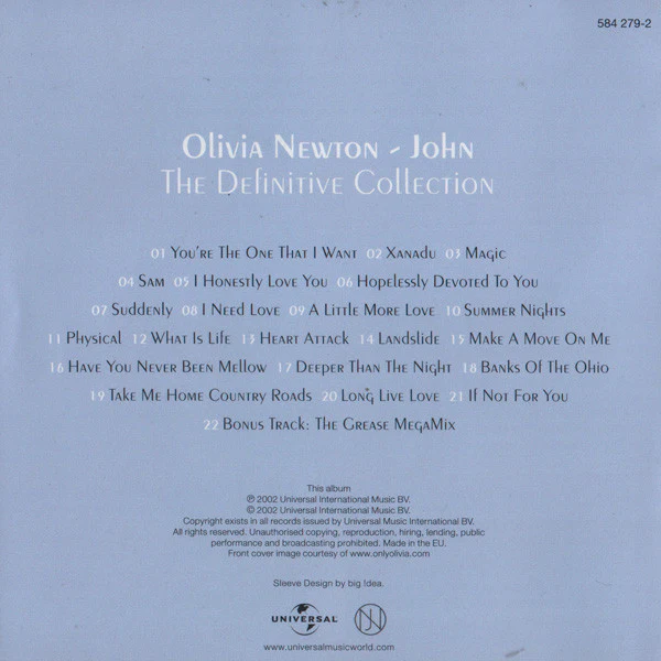 Olivia Newton-John - The Definitive Collection (CD, Comp, RP) - Image 3