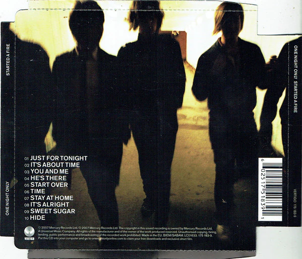 One Night Only - Started A Fire (CD, Album, Enh) - Image 2
