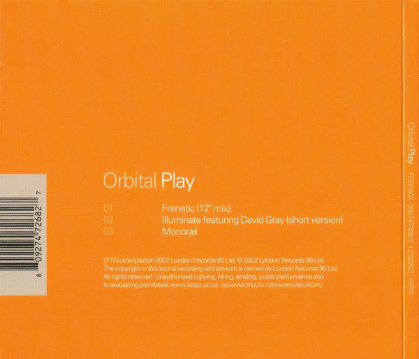 Orbital - Play (CD, EP, CD1) - Image 2