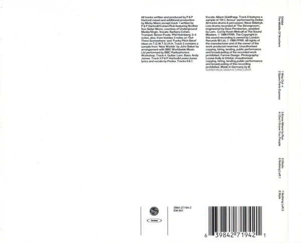 Orbital - The Middle Of Nowhere (CD, Album) - Image 5