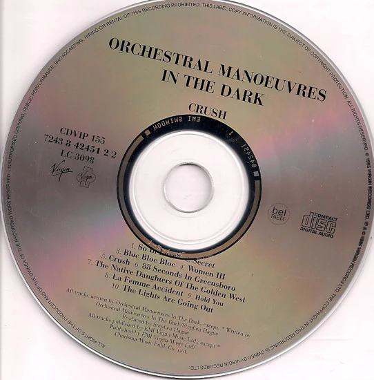 Orchestral Manoeuvres In The Dark - Crush (CD, Album, RE) - Image 3