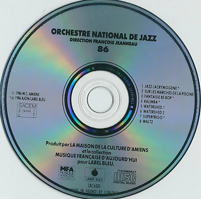 Orchestre National De Jazz , Direction François Jeanneau - Orchestre National De Jazz 86 (CD, Album) - Image 3