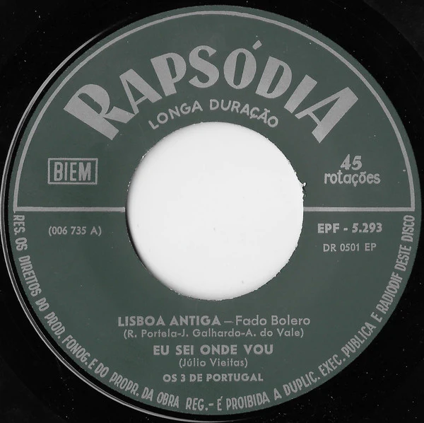 Os 3 De Portugal - Os 3 De Portugal (7", EP) - Image 3