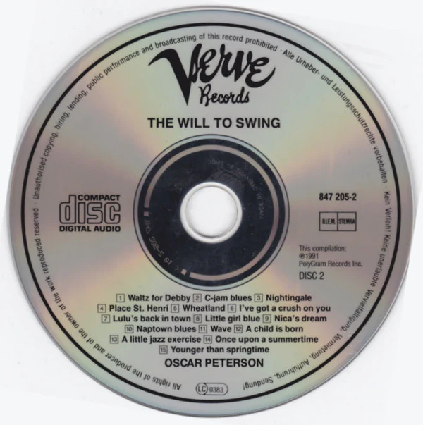 Oscar Peterson - The Will To Swing (2xCD, Comp) - Image 4