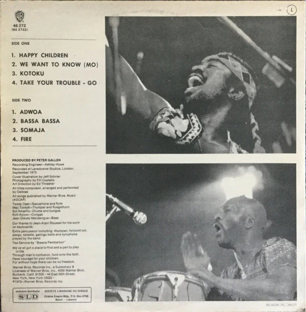 Osibisa - Happy Children (LP, Album) - Image 4