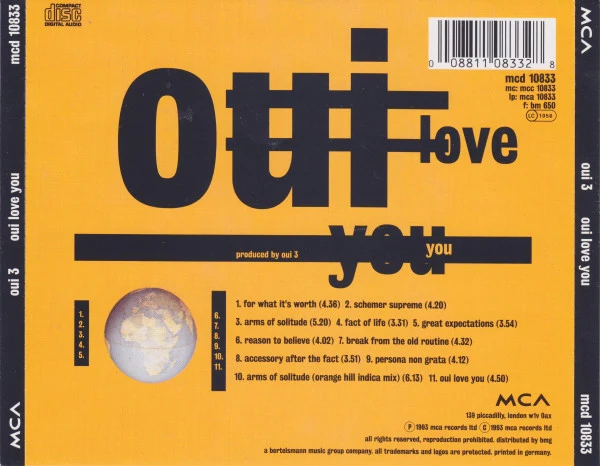 Oui 3 - Oui Love You (CD, Album) - Image 3