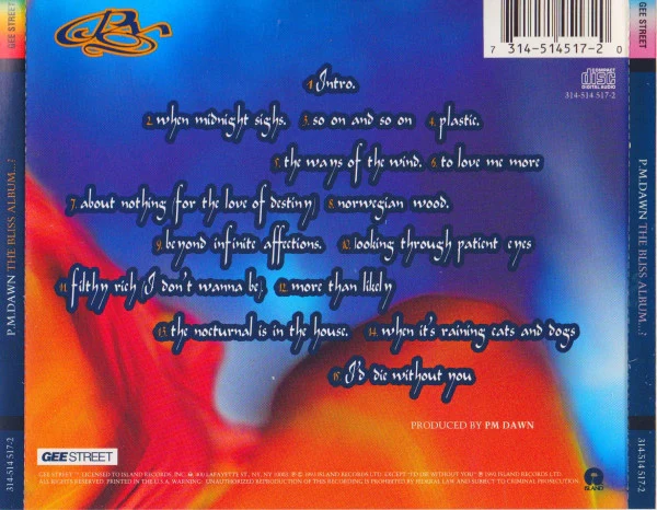 P.M. Dawn - The Bliss Album (Vibrations Of Love And Anger And The Ponderance Of Life And Existence) (CD, Album) - Image 2