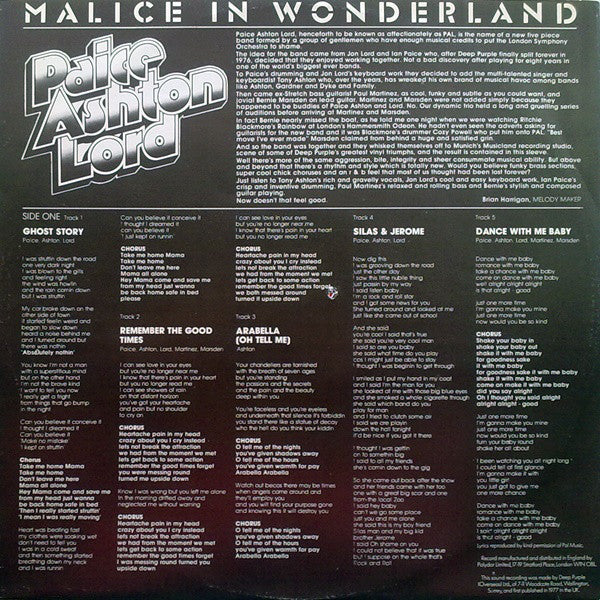 Paice Ashton Lord* - Malice In Wonderland (LP, Album) - Image 5