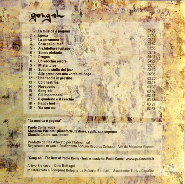 Paolo Conte - Gong-Oh (CD, Comp) - Image 4