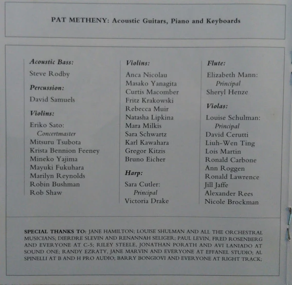 Pat Metheny - A Map Of The World (CD, Album) - Image 2