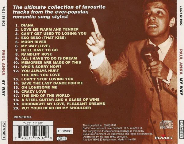 Paul Anka - My Way (CD, Comp) - Image 2