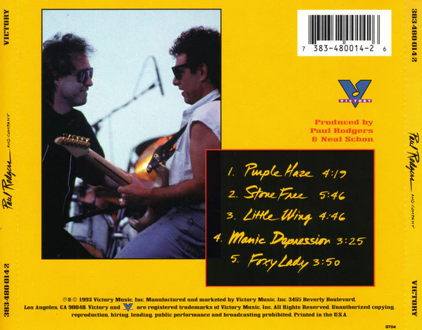 Paul Rodgers And Company - The Hendrix Set (CD, MiniAlbum) - Image 2