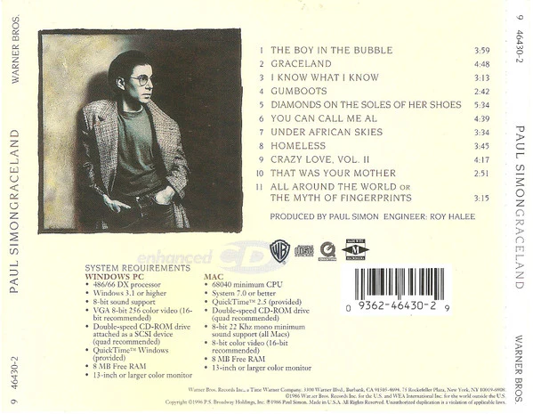 Paul Simon - Graceland (CD, Album, Enh, RE, RP) - Image 2
