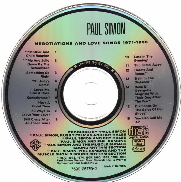 Paul Simon - Negotiations And Love Songs (1971-1986) (CD, Comp) - Image 2