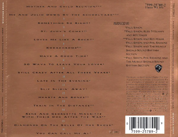 Paul Simon - Negotiations And Love Songs (1971-1986) (CD, Comp) - Image 3