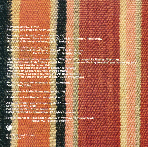Paul Simon - You're The One (HDCD, Album) - Image 2