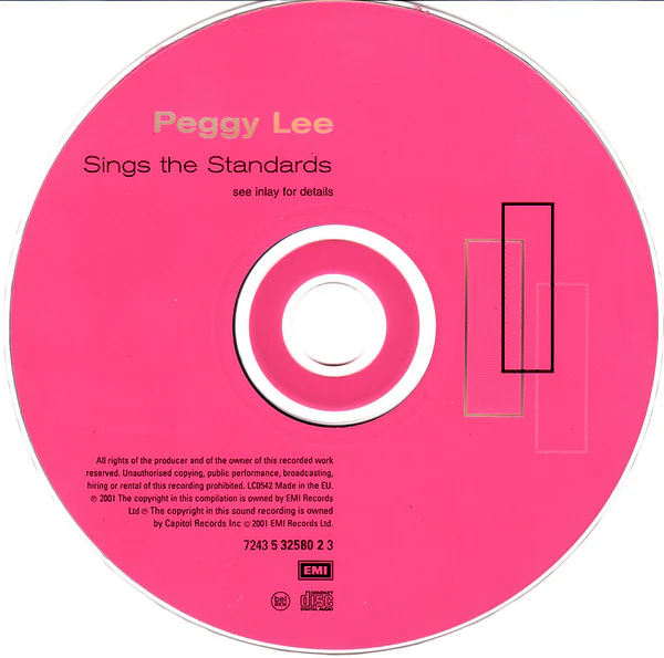Peggy Lee - Sings The Standards (CD, Comp) - Image 3