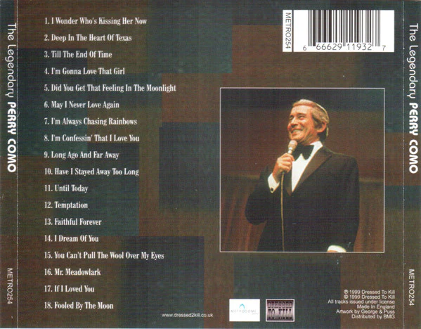 Perry Como - The Legendary Perry Como (CD, Comp) - Image 2