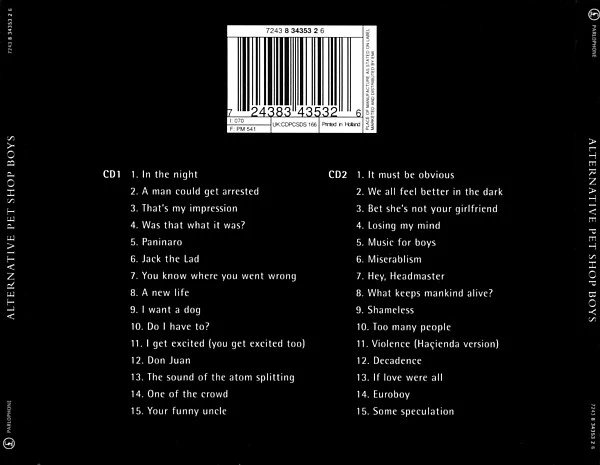 Pet Shop Boys - Alternative (2xCD, Comp) - Image 2