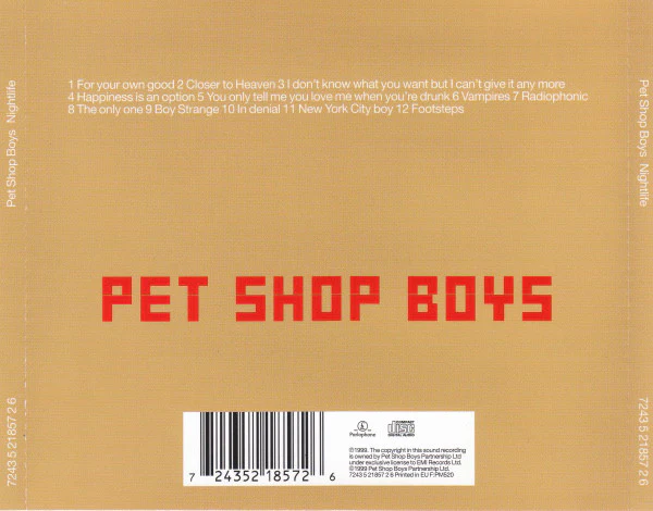 Pet Shop Boys - Nightlife (CD, Album) - Image 2