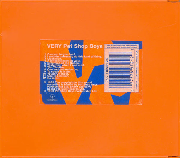 Pet Shop Boys - Very (CD, Album, Ora) - Image 2
