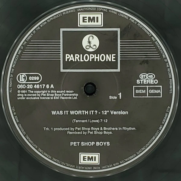 Pet Shop Boys - Was It Worth It? (12") - Image 3