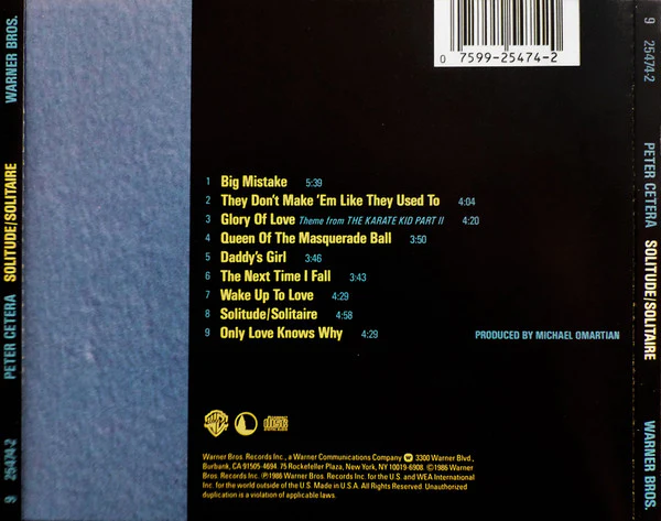 Peter Cetera - Solitude / Solitaire (CD, Album) - Image 2