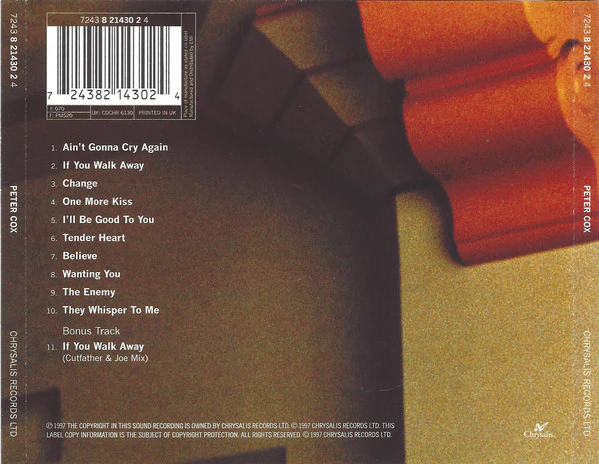Peter Cox - Peter Cox (CD, Album) - Image 2