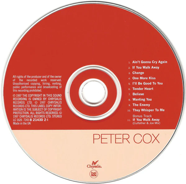 Peter Cox - Peter Cox (CD, Album) - Image 3