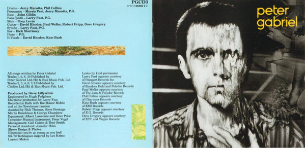 Peter Gabriel - Peter Gabriel (CD, Album, RE) - Image 5