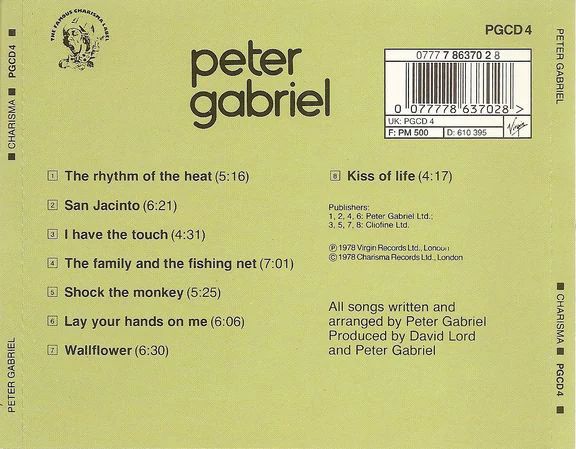 Peter Gabriel - Peter Gabriel (CD, Album, RE, Ude) - Image 2