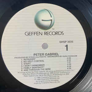 Peter Gabriel - Peter Gabriel (LP, Album, RE) - Image 3