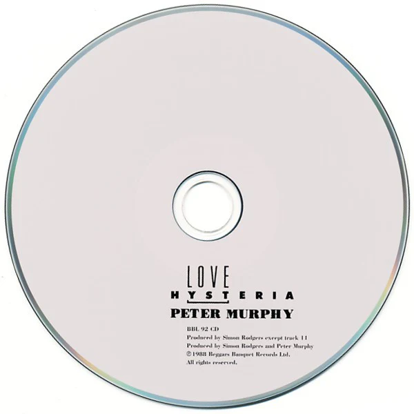 Peter Murphy - Love Hysteria (CD, Album, RE) - Image 3