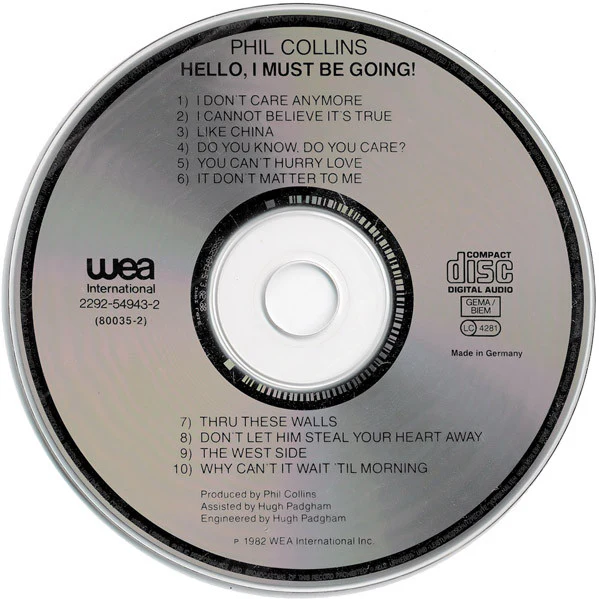 Phil Collins - Hello, I Must Be Going! (CD, Album, RE) - Image 3