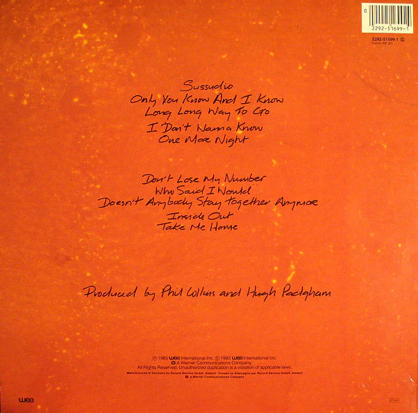 Phil Collins - No Jacket Required (LP, Album) - Image 2