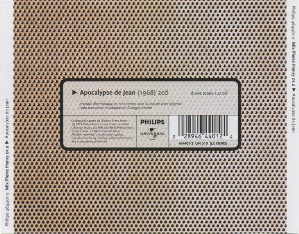 Pierre Henry - Apocalypse De Jean (2xCD, Album, RE) - Image 2