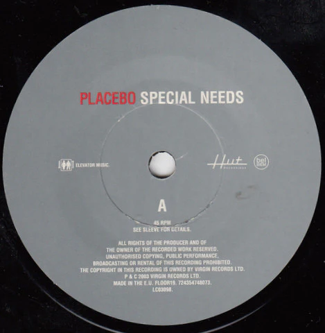 Placebo - Special Needs (7", Single) - Image 3