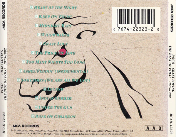 Poco (3) - Crazy Loving The Best Of Poco 1975-1982 (CD, Comp) - Image 2